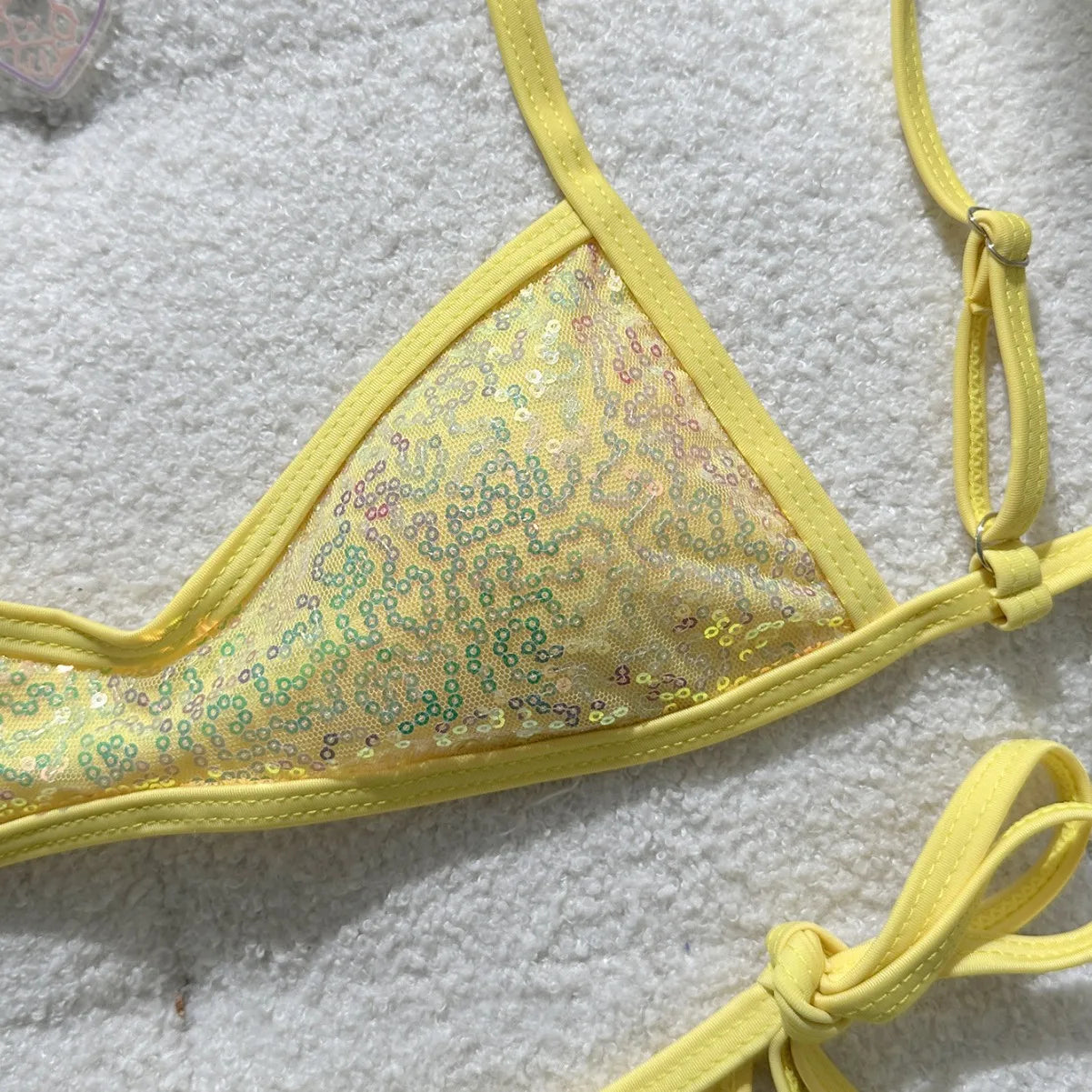 Shiny Sequins Bikini Female Swimsuit Swimwear Two-pieces Bikini Set