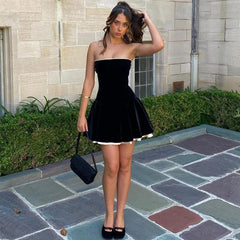 Suede Collage Ruffled Wraparound Pleated Skirt