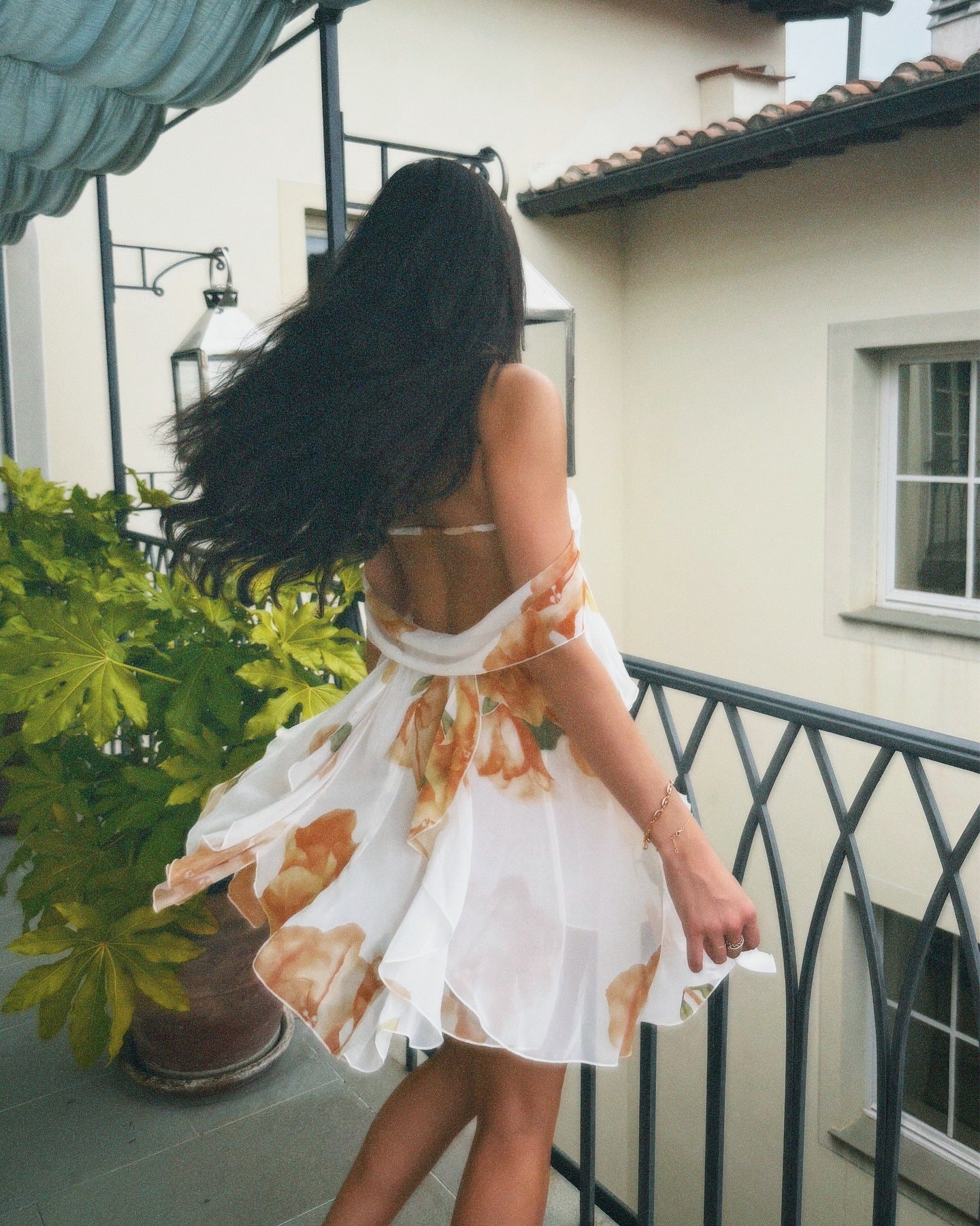 Chiffon Printed French Strapless Celebrity Fairy Dress – LadyRin