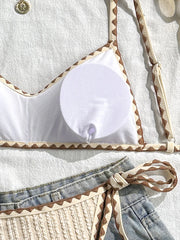 Retro Beige Bikini Set