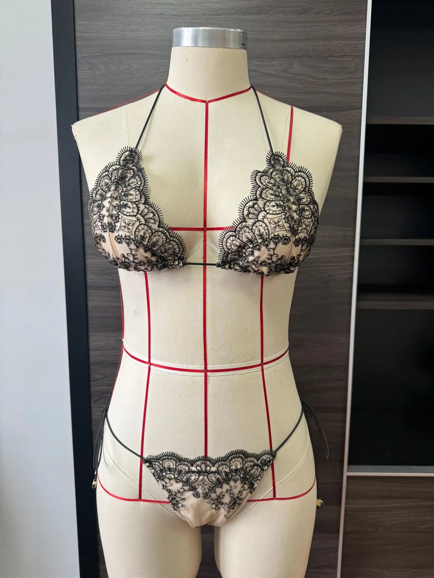 Backless Hollow Lace Bikinis Patchwork Swimsuit Bathing Suits Bandage Swimwear Mujer Beachwear Triangle Bikini Set