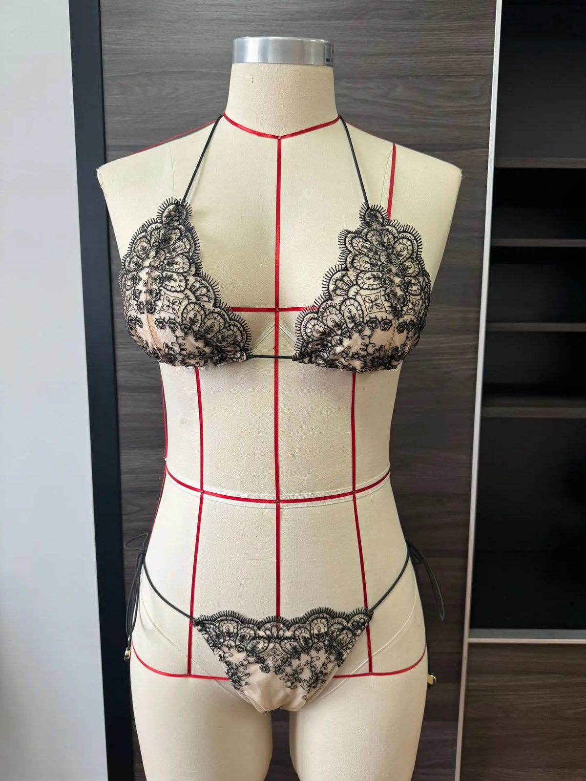 Backless Hollow Lace Bikinis Patchwork Swimsuit Bathing Suits Bandage Swimwear Mujer Beachwear Triangle Bikini Set