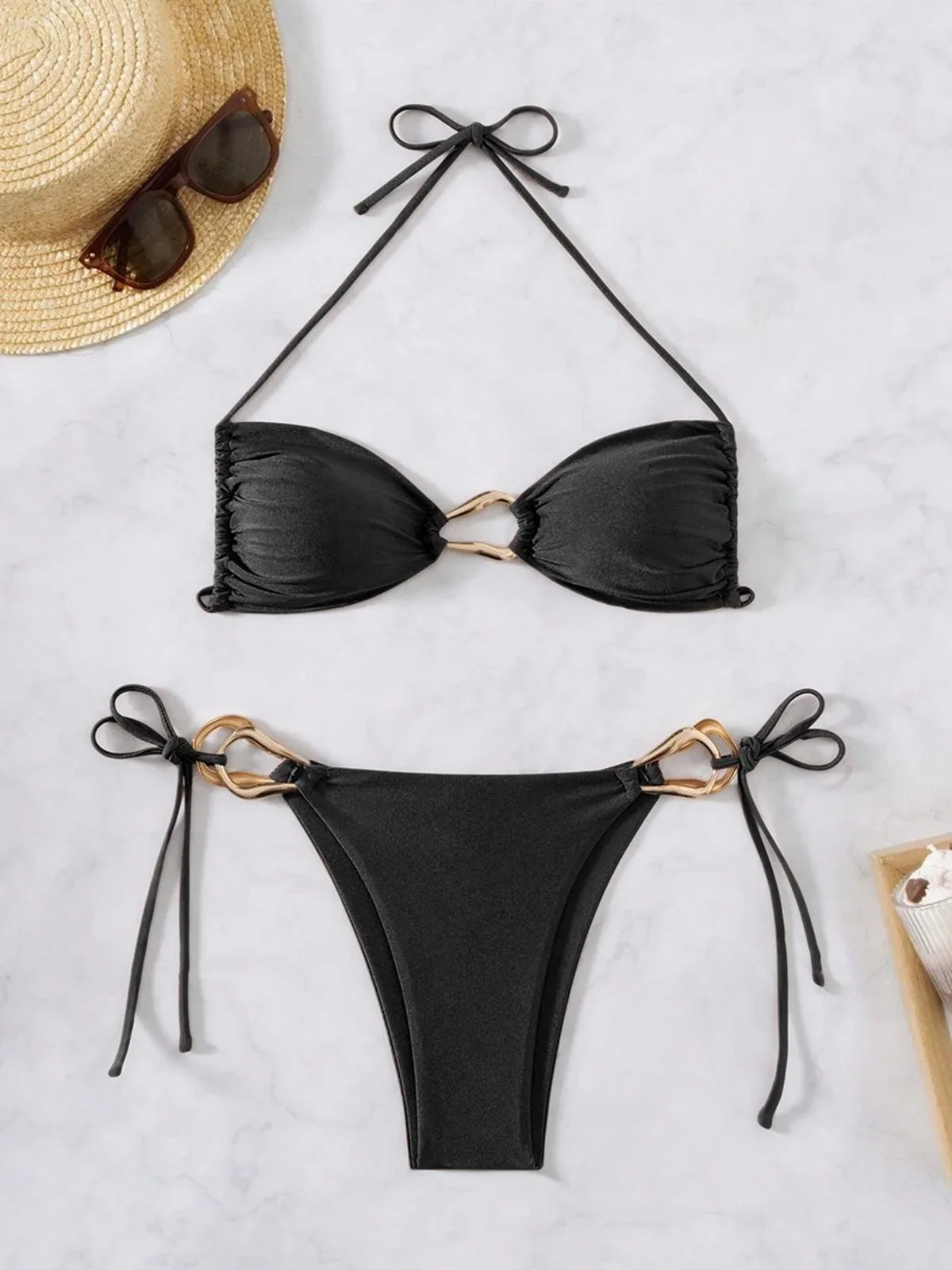Black Coffee Bikini Set