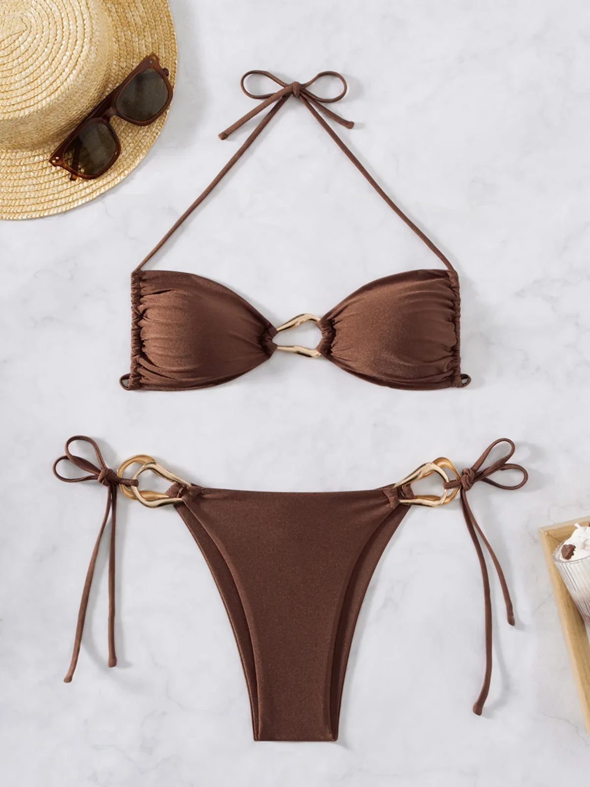 Black Coffee Bikini Set
