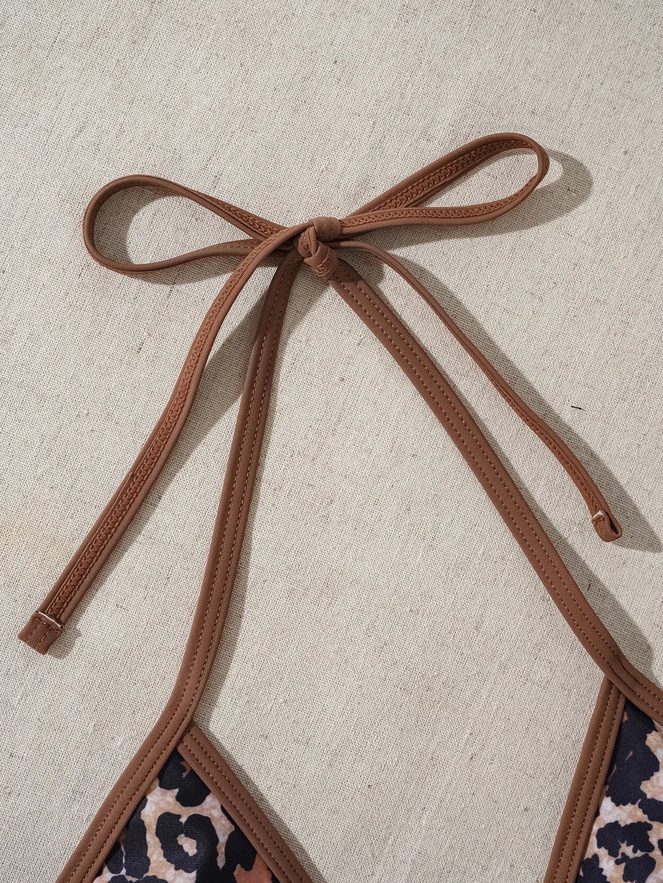 Brown Leopard Print Bikinis Sets