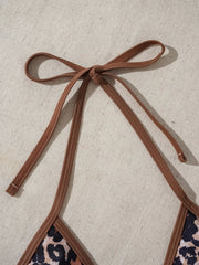 Brown Leopard Print Bikinis Sets