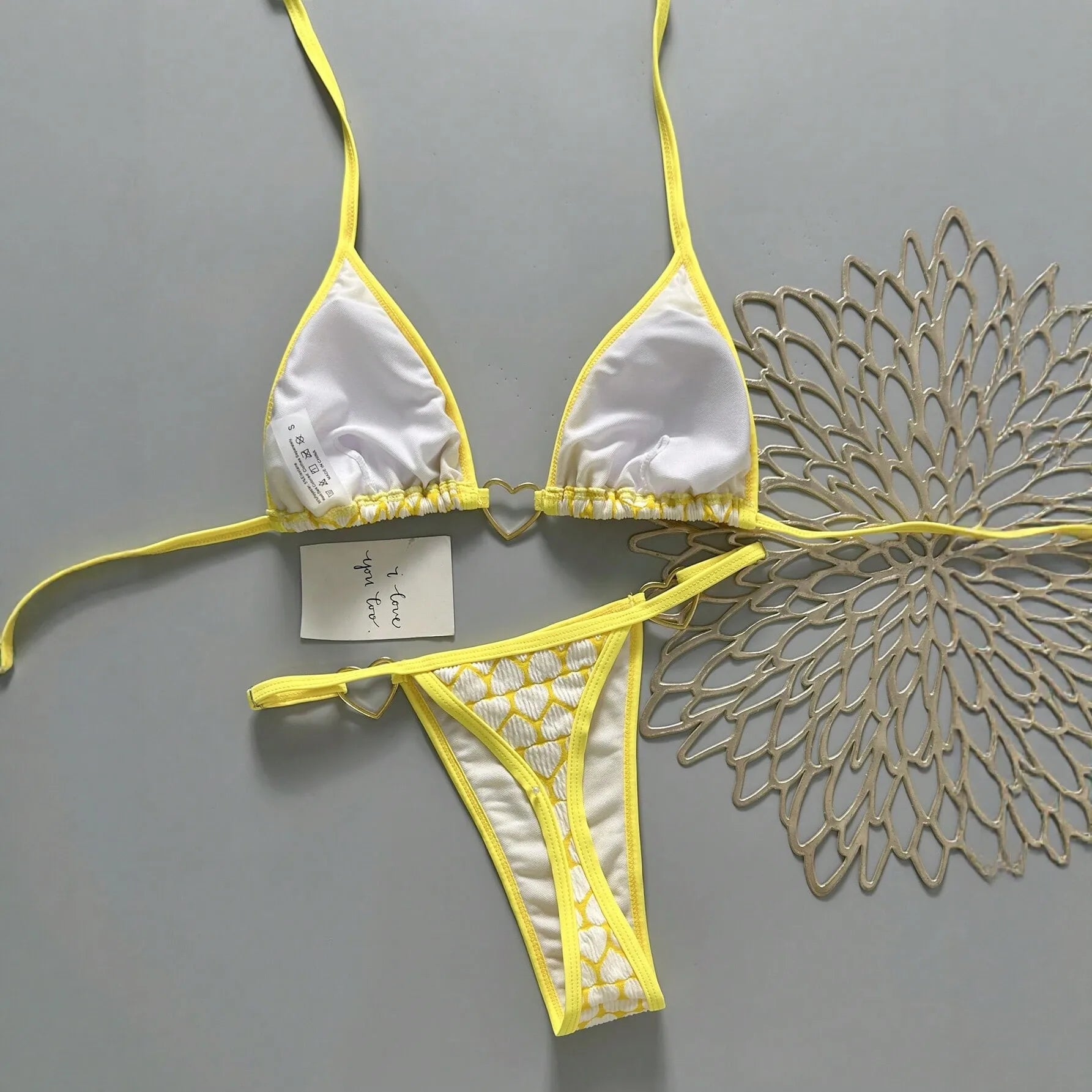 Swimsuit Braided Rope Micro Bikinis Swimsuit Lace-up Print Brazilian Thong Biquinis Beach Bathing Suit