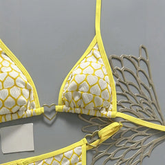 Swimsuit Braided Rope Micro Bikinis Swimsuit Lace-up Print Brazilian Thong Biquinis Beach Bathing Suit