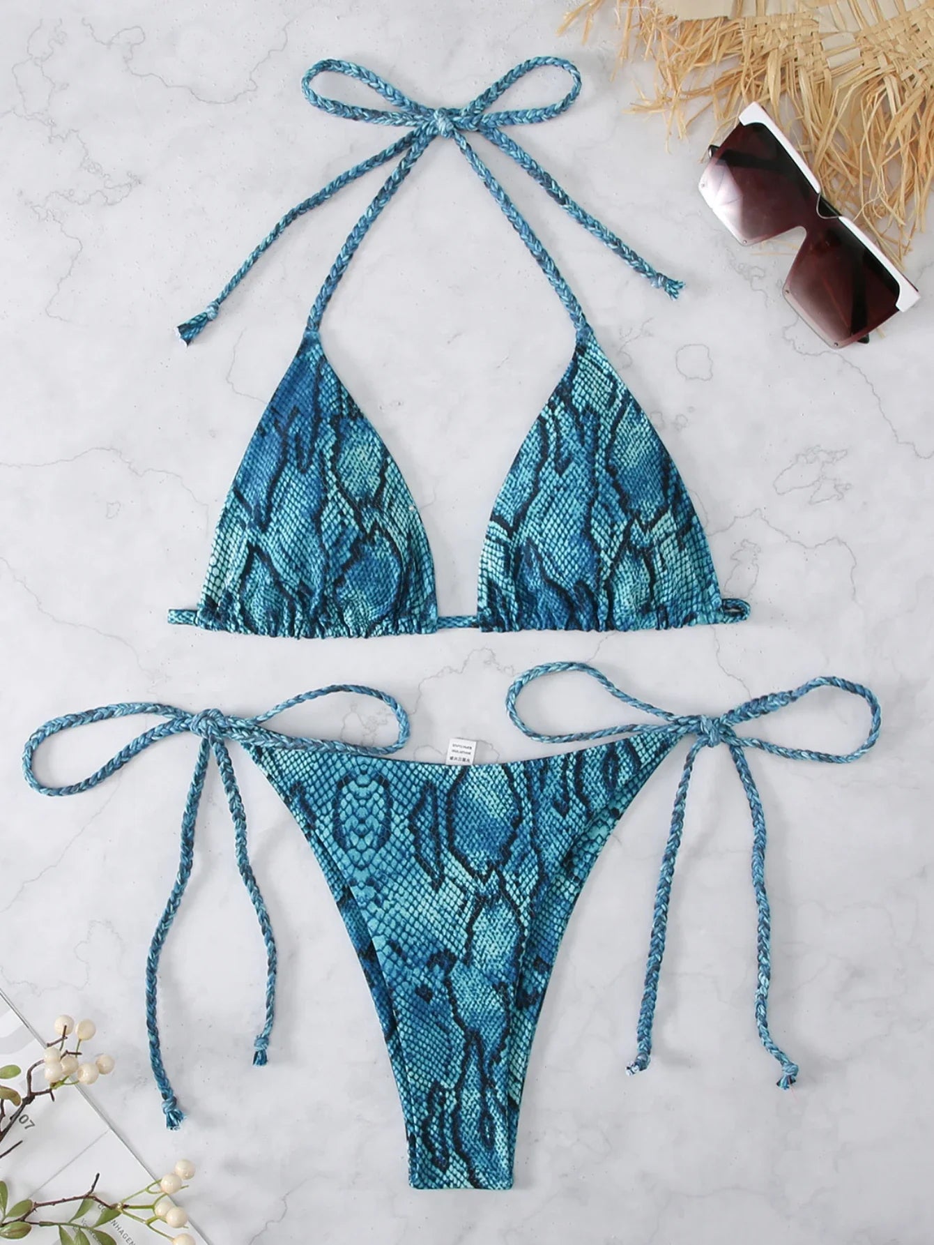 Snake Print 2-piece Swimsuit