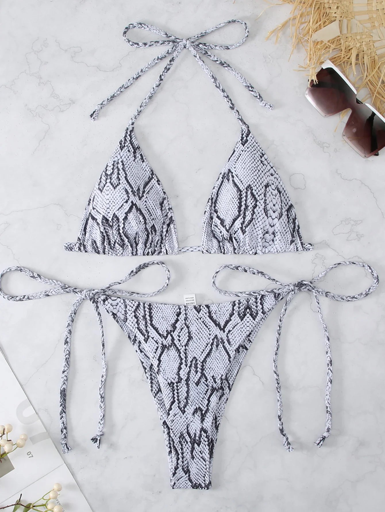 Snake Print 2-piece Swimsuit