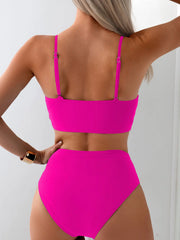 Solid Color 2 Piece Swimsuit