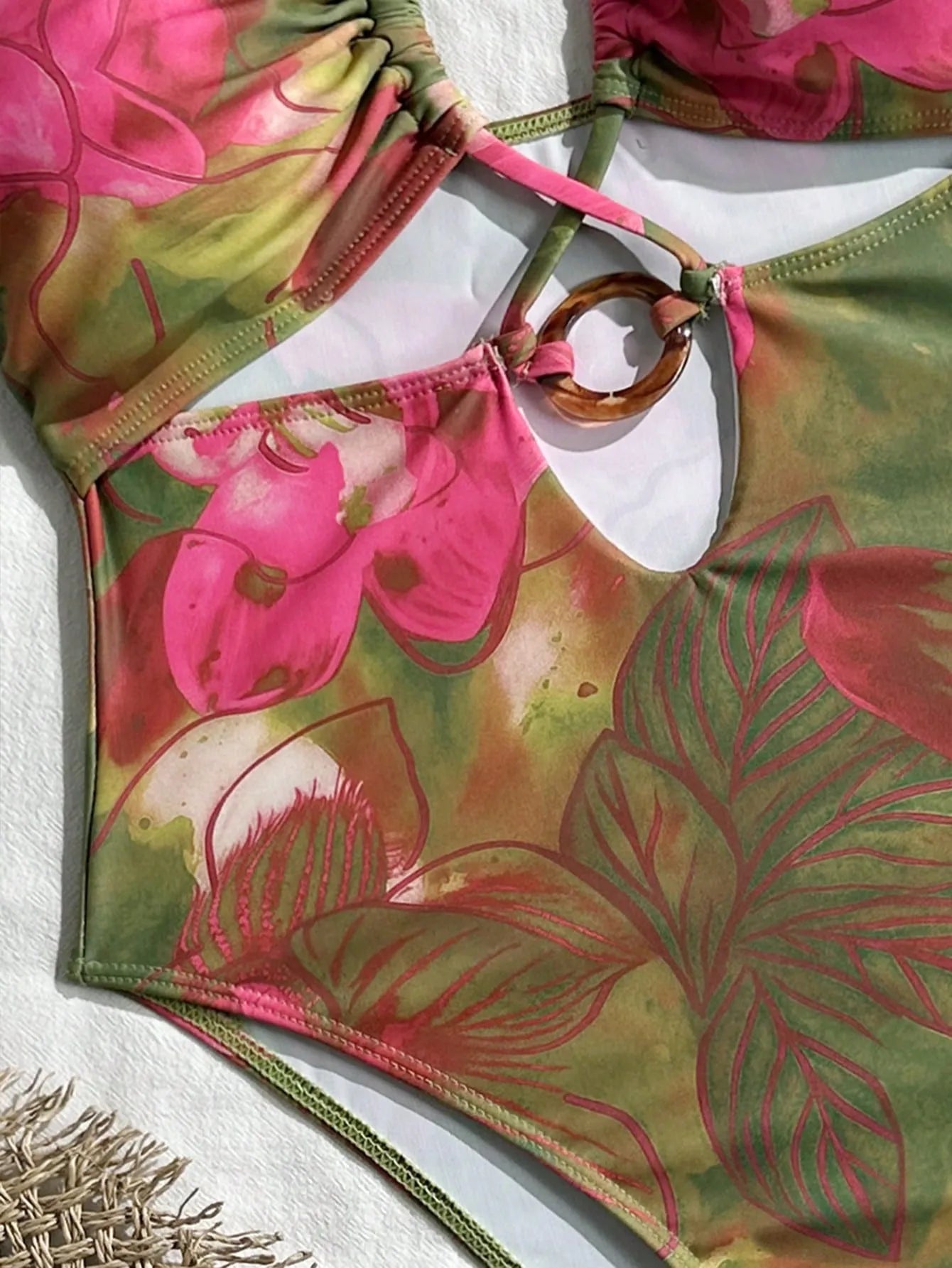 Print Halter One Piece Swimsuits Swimwear Push Up Swimming Wear Body Bathing Suits Beachwear Pool Bather 2026