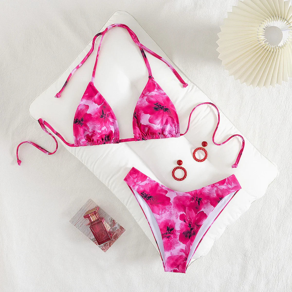 Swimwear Floral Print Bikinis Set