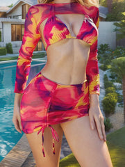 Tie dye printed bikini Set
