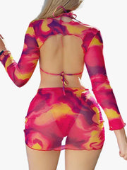 Tie dye printed bikini Set
