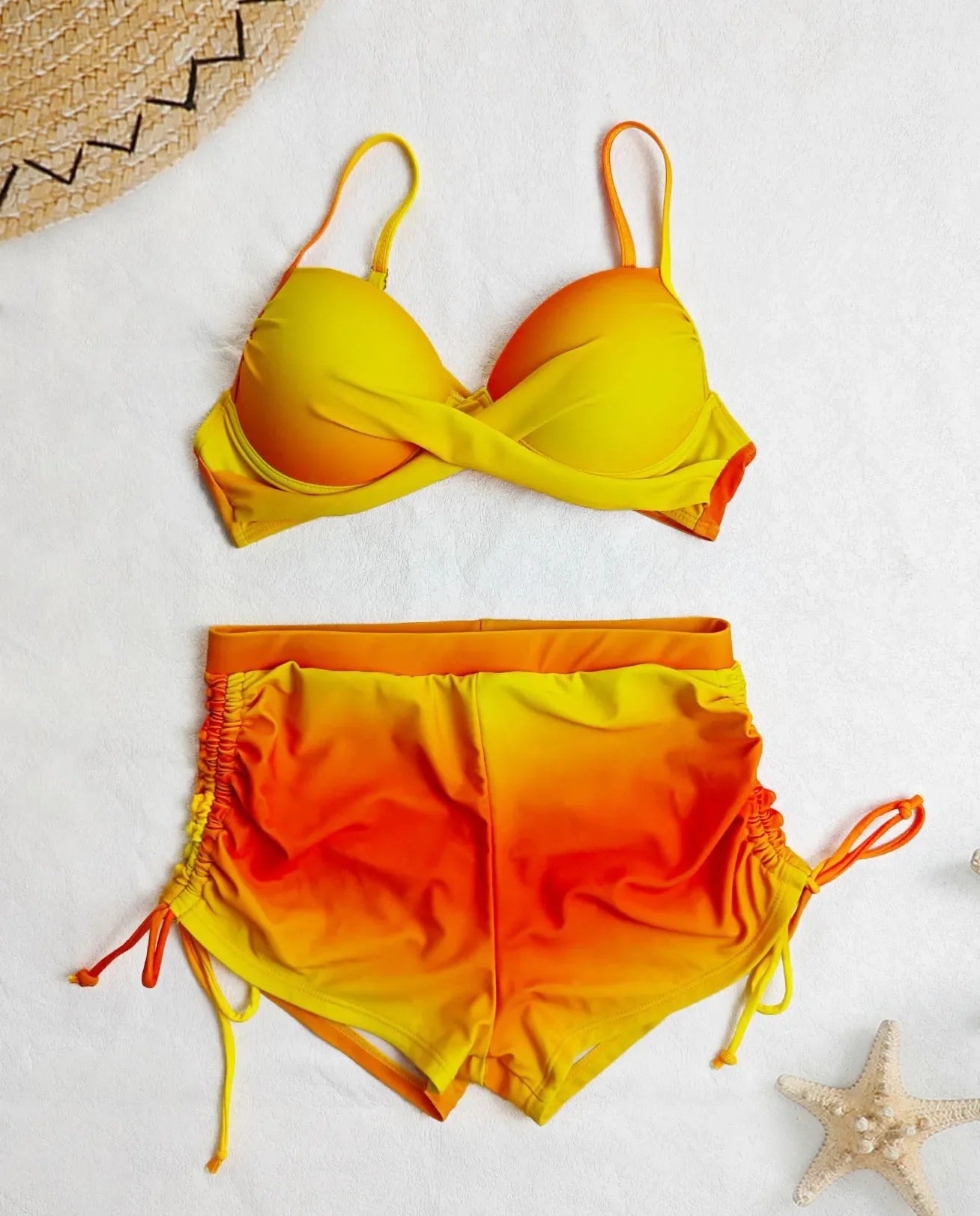 Vintage Yellow Gradient Bikini Set