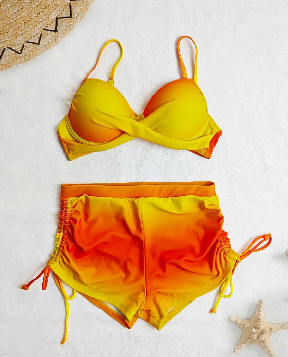Vintage Yellow Gradient Bikini Set