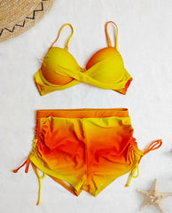 Vintage Yellow Gradient Bikini Set