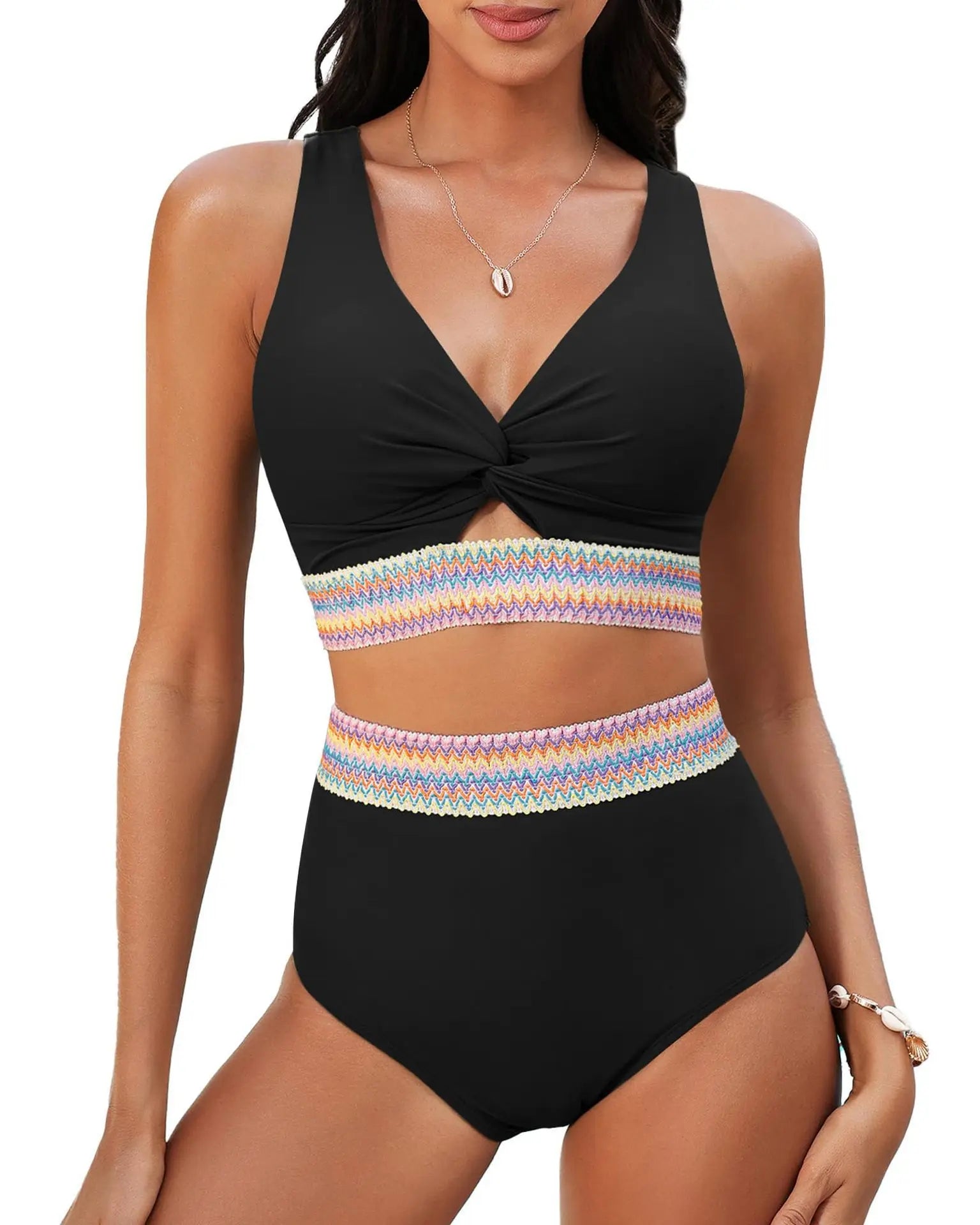 2 Piece High Waisted Bikini Set