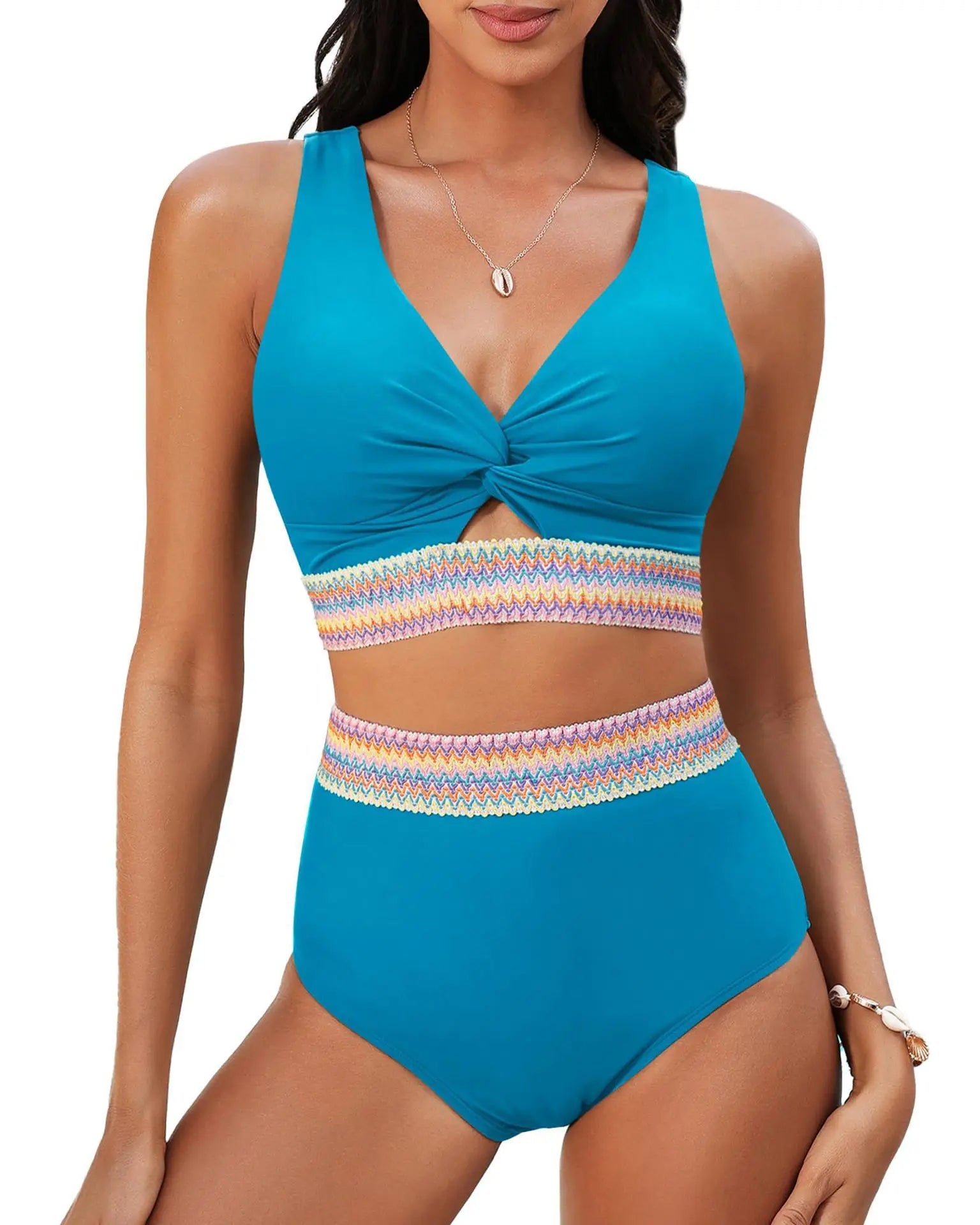2 Piece High Waisted Bikini Set