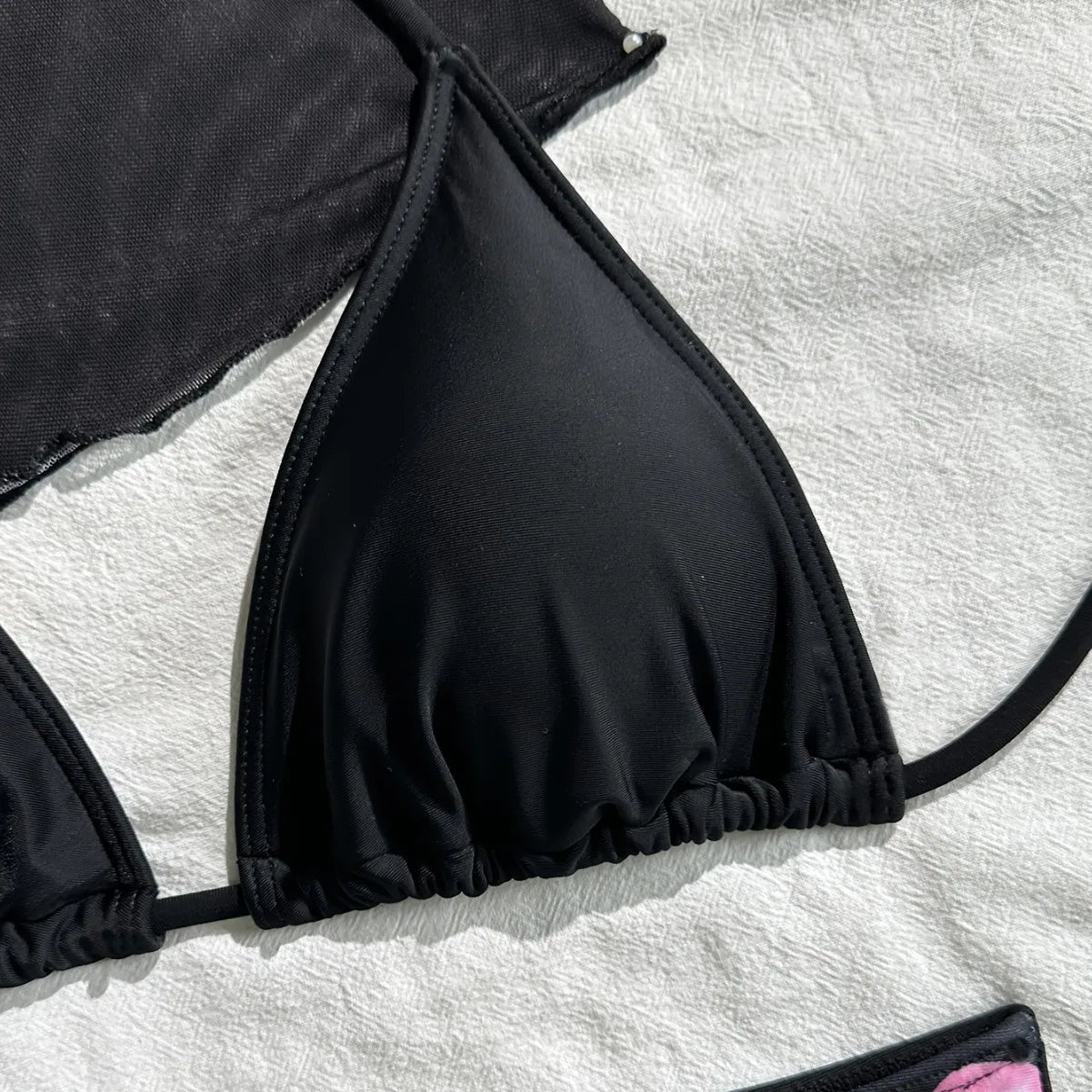 3 Piece Hibiscus Print Bikini Set