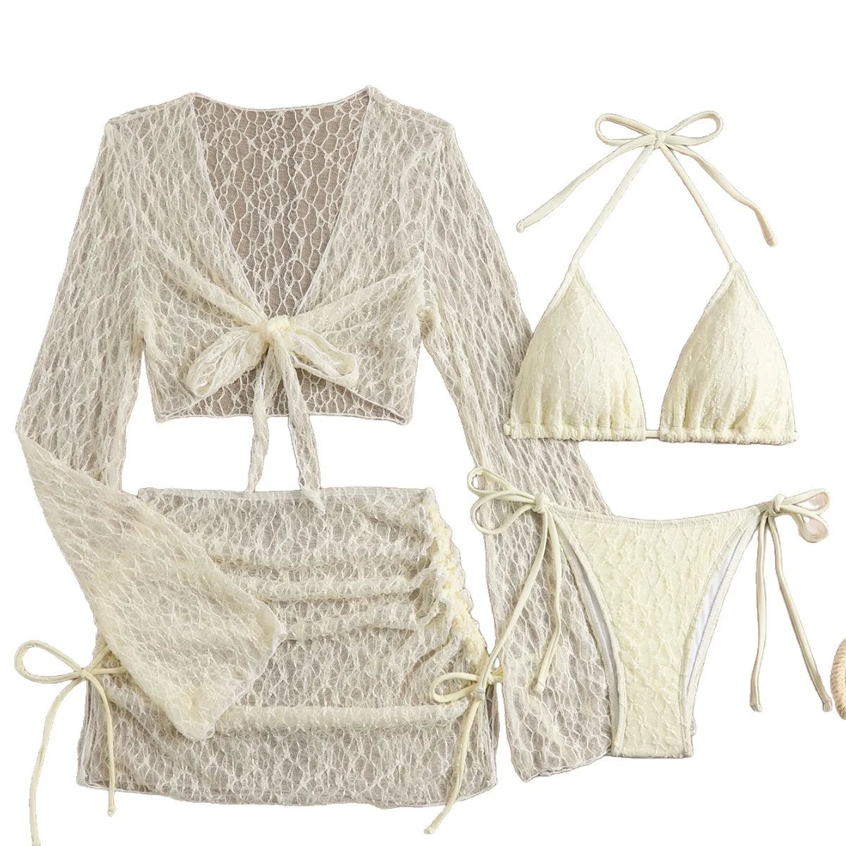 4 Piece Lace Bikini Set