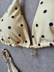 Black White Polka Dot Bikini Set