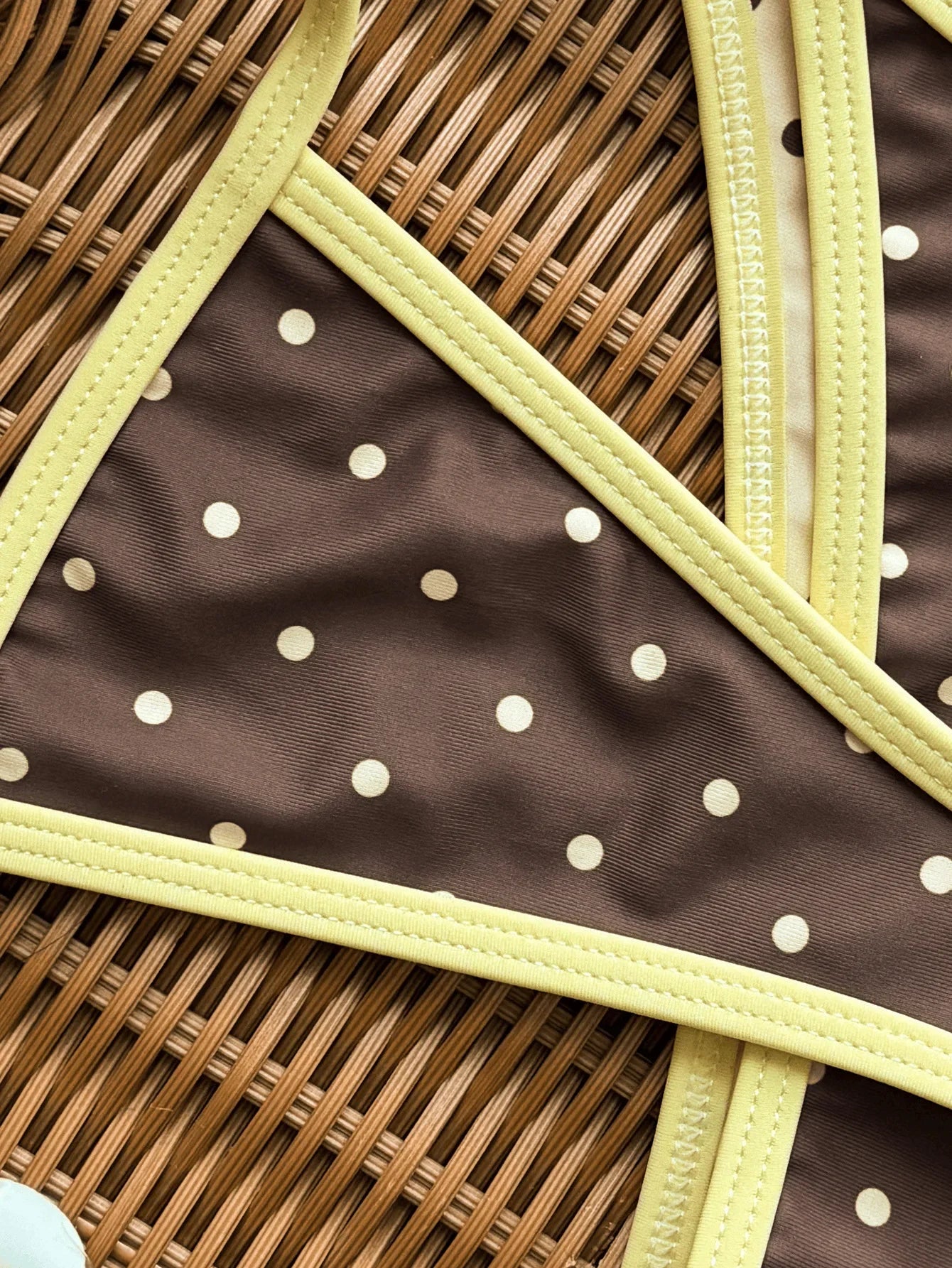 Brown Polka Dot Bikini Set