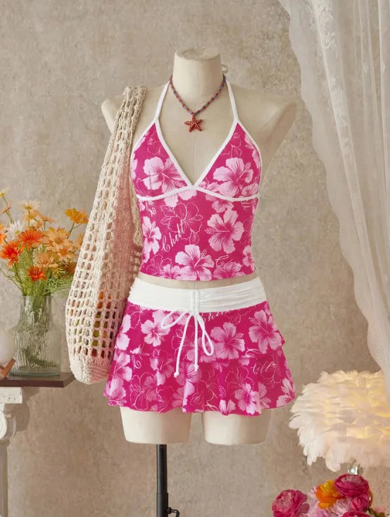 Floral 3 Piece Tankini Set