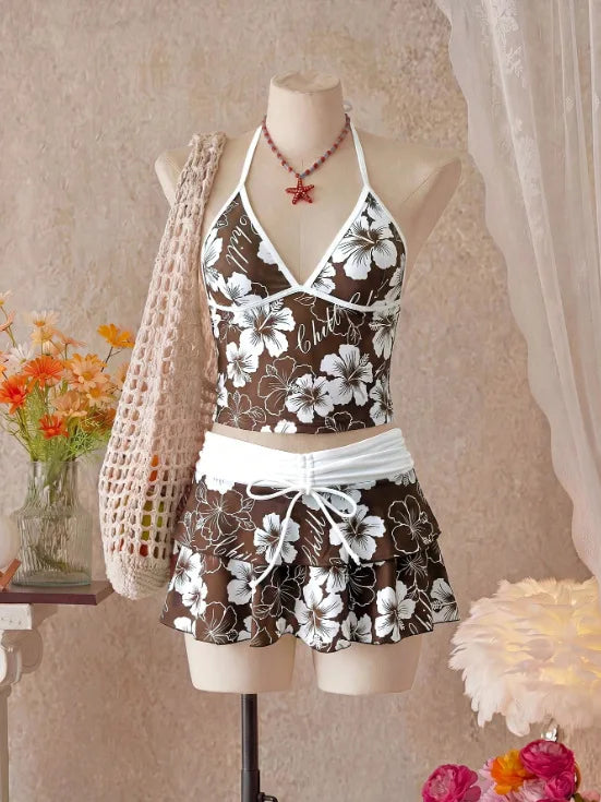 Floral 3 Piece Tankini Set