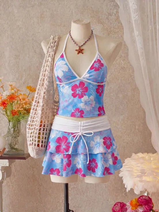 Floral 3 Piece Tankini Set