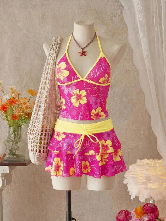 Floral 3 Piece Tankini Set