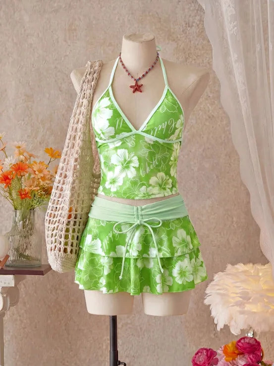 Floral 3 Piece Tankini Set