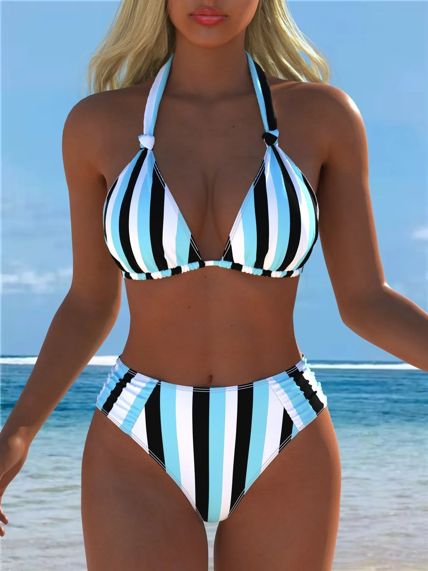 Leopard Floral Mix Print 2 Piece Bikini Set