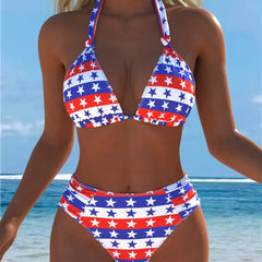 Leopard Floral Mix Print 2 Piece Bikini Set