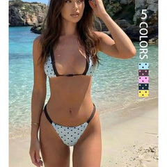 Polka Dot Print 2 Piece Bikini Set