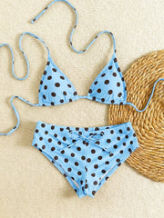 Polka Dot Two Piece Bikinis Set