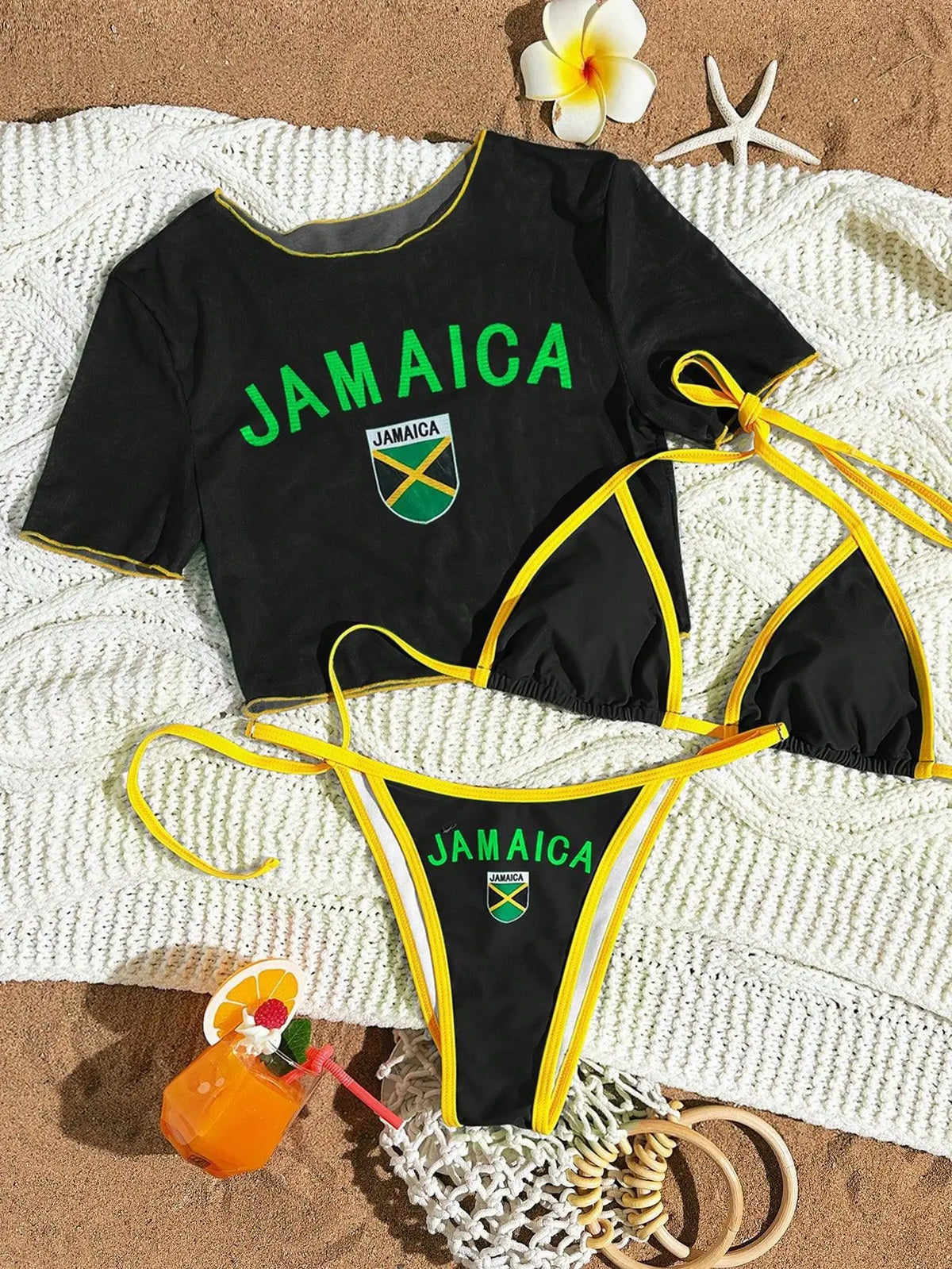 Print 3 Piece Bikini Set