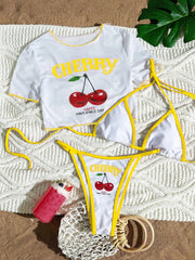 Print 3 Piece Bikini Set