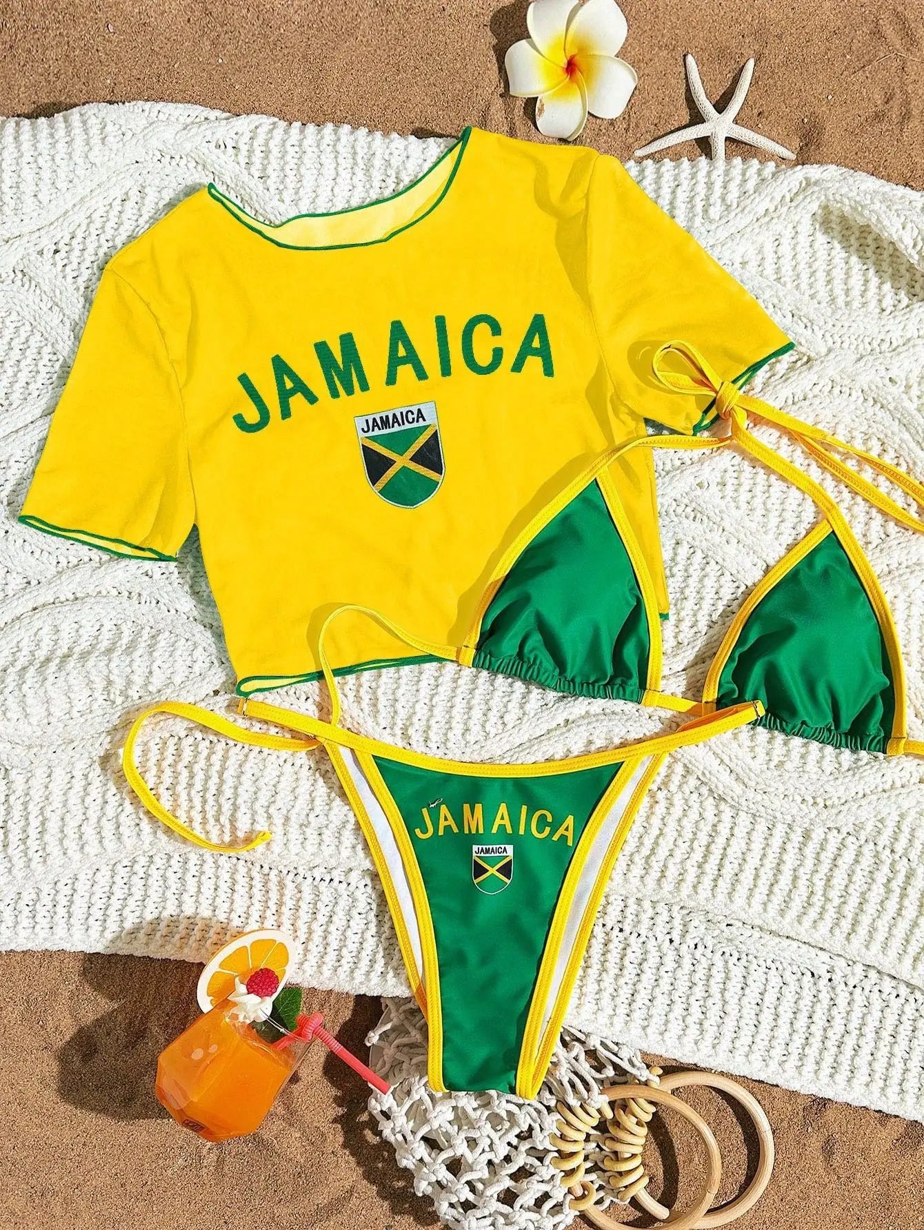 Print 3 Piece Bikini Set