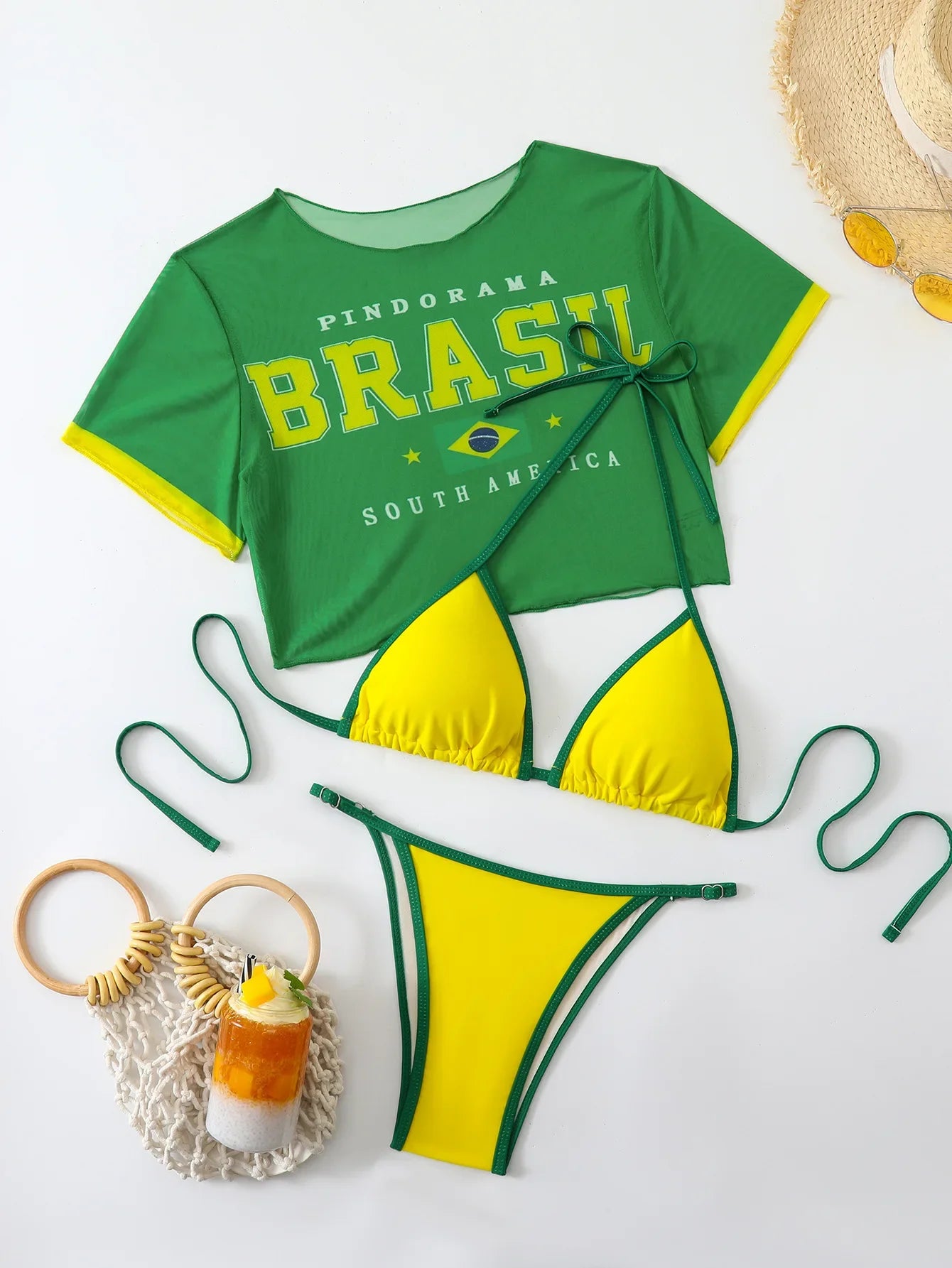 Print 3 Piece Bikini Set