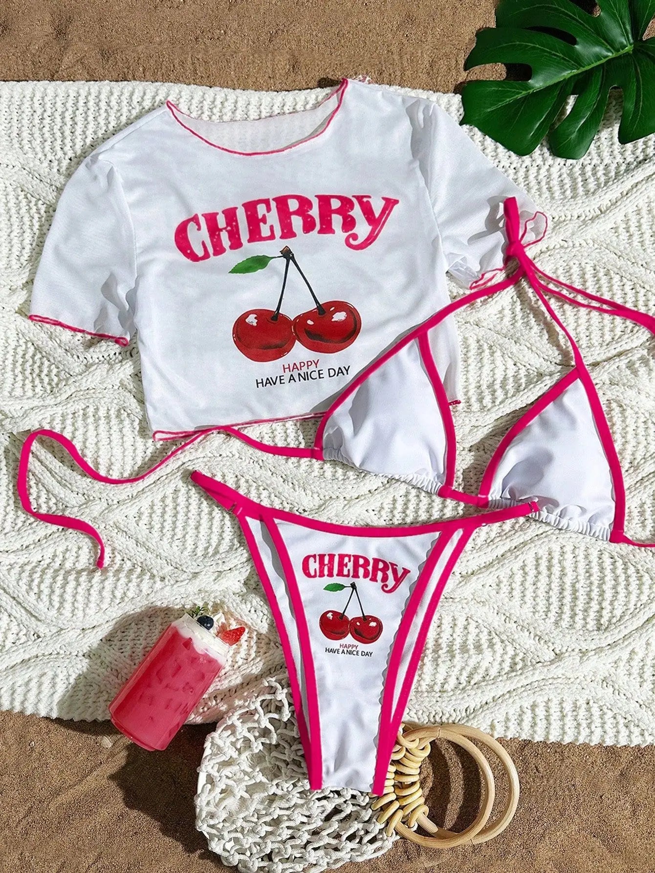 Print 3 Piece Bikini Set