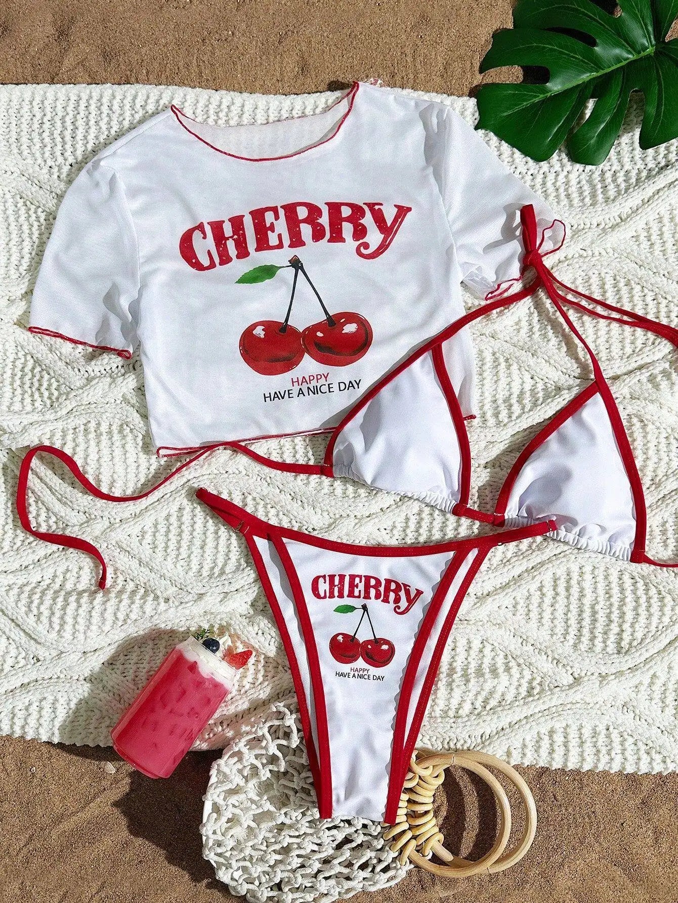 Print 3 Piece Bikini Set
