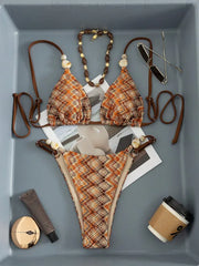 Retro Print 2 Piece Bikini Set