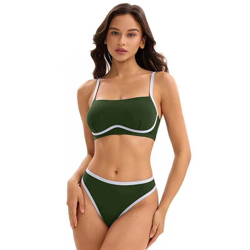 3 Piece Swimsuit Long Sleeve Cover Up Bikini Set