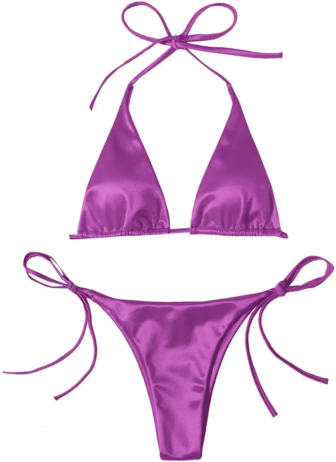 Micro Mini Bikini Thong Halter G-String Bra Bikinis Set