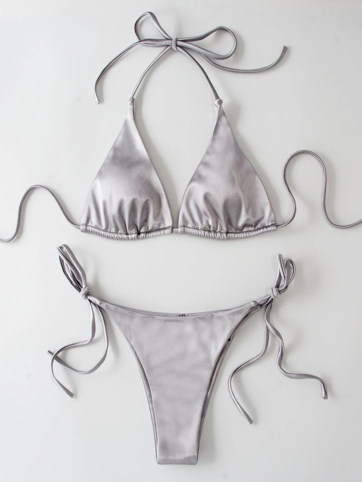 Micro Mini Bikini Thong Halter G-String Bra Bikinis Set
