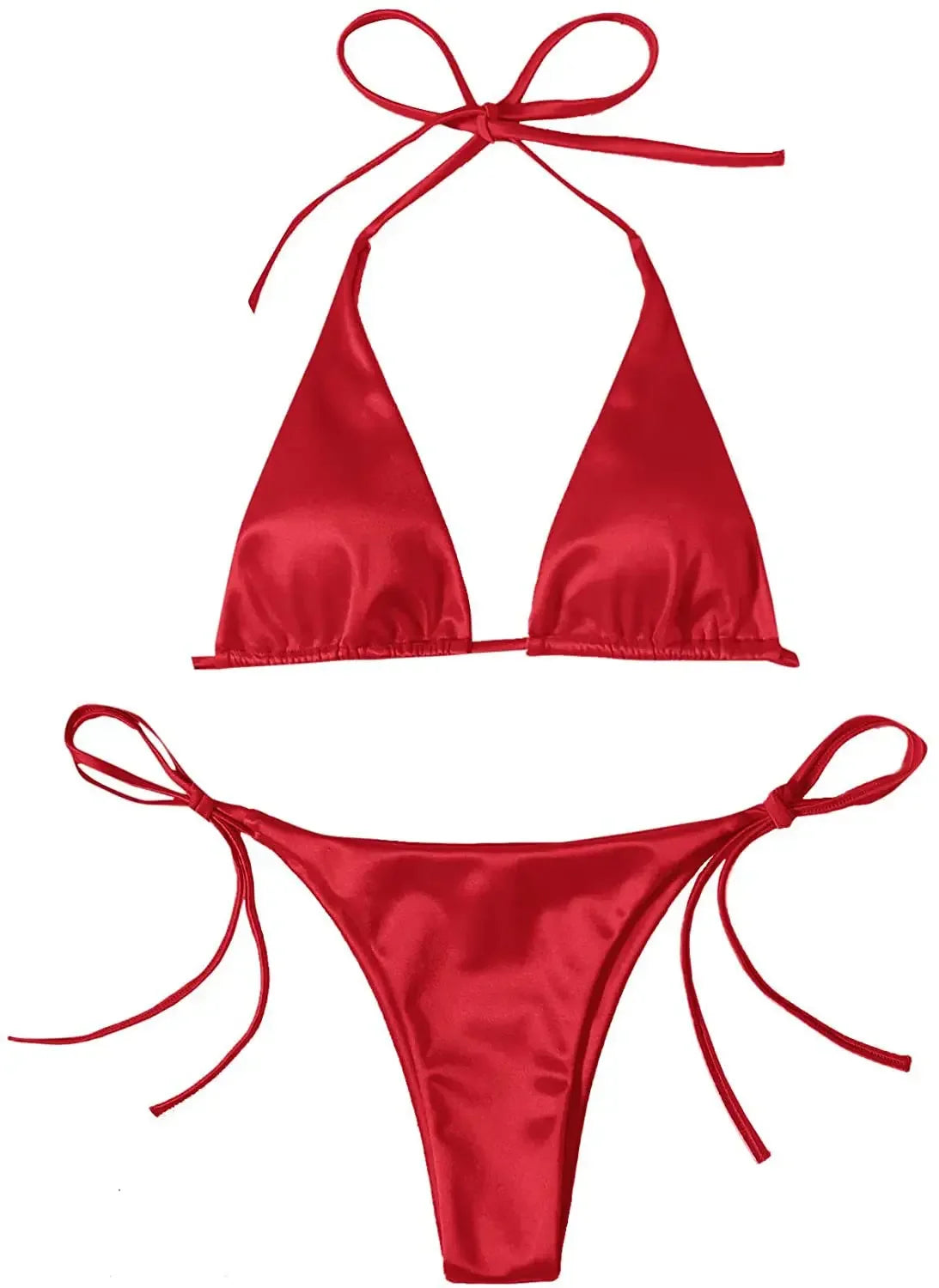 Micro Mini Bikini Thong Halter G-String Bra Bikinis Set
