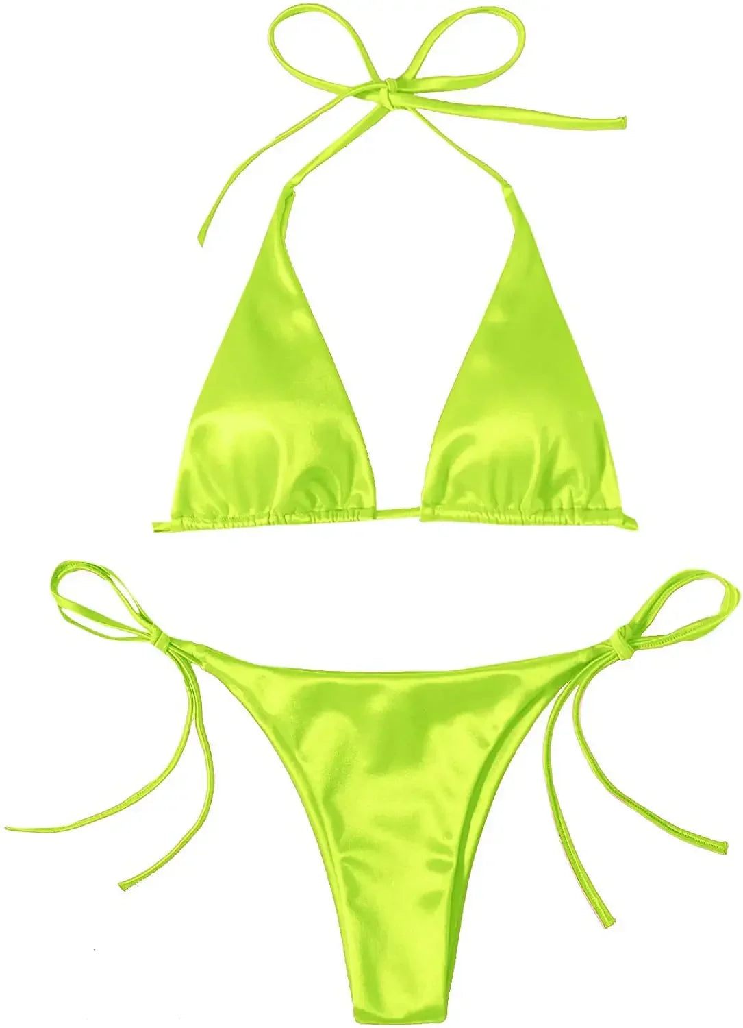 Micro Mini Bikini Thong Halter G-String Bra Bikinis Set