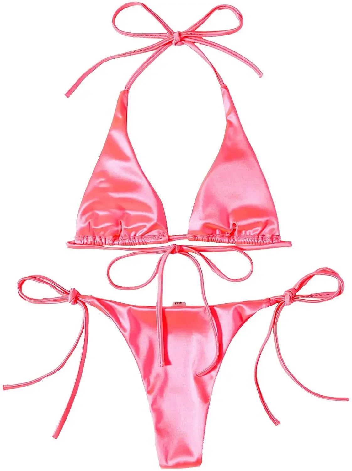 Micro Mini Bikini Thong Halter G-String Bra Bikinis Set